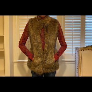 Rachel Zoe faux fur vest